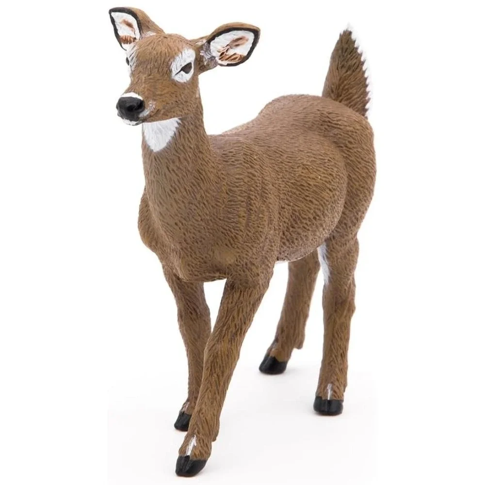 White-Tailed‎ Doe Figurine - Hand Painted Deer Action Toy Figure - Papo